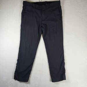Theory Men's Dress Pants Size 34 Blue Gray Micro Houndstooth Career